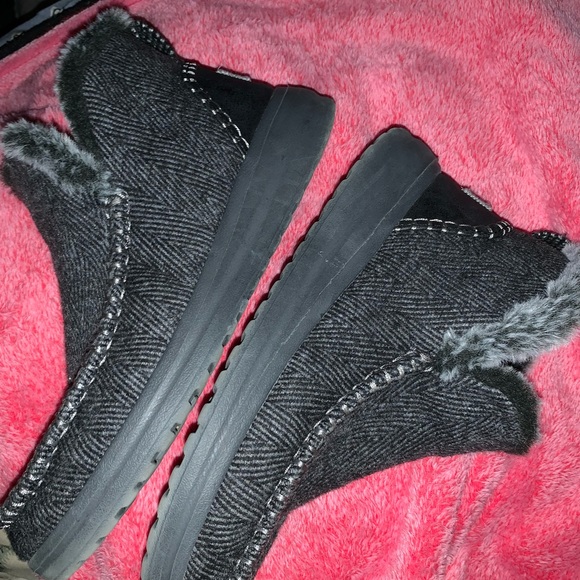 ❤️HEY DUDE DENNY HERRINGBONE BOOTIE; LADIES 9, GREY/BLACK - Picture 4 of 16